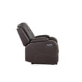 thumbnail image 4 of Benz LED & Power Recliner Chair Made With Faux Leather in Brown, 4 of 10
