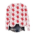 thumbnail image 4 of Sweatshirt For Women Valentines Shirts Love Heart Graphic Long Sleeve Funny Sweater Pullover Tops Festival Red Sweatshirt Hoodies For Women, 4 of 4