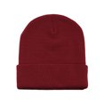 thumbnail image 1 of Knitted Cap Beanie with Cuff - Maroon, 1 of 1