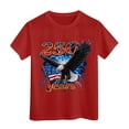 thumbnail image 4 of TOWED22 Patriotic Girls Tops 4th of July American Flag Tee Tshirts Summer Short Sleeve Casual Shirts(Red,7-8 Y), 4 of 5