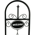 thumbnail image 6 of Sunnydaze 16" x 14" x 48" Metal Hanging Basket Planter with Welcome Sign, 6 of 8