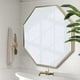 thumbnail image 4 of Espejo decorativo grande con marco dorado de aluminio negro octágono para baño Sincero Hogar, 4 of 6