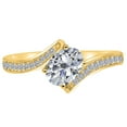 thumbnail image 3 of AoneJewelry 14K Solid Rose, White & Yellow Gold Oval Shape 1.00 Carat Diamond Ring, 3 of 5