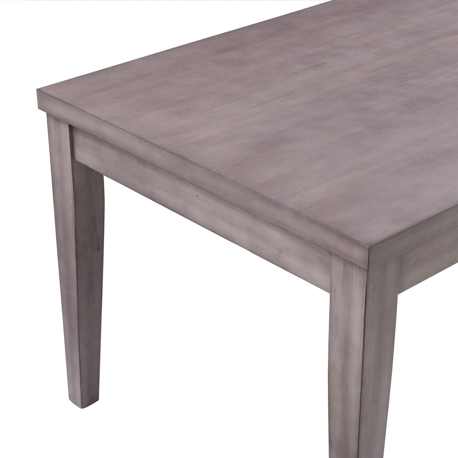 Table à manger d'intérieur classique CorLiving New York en bois massif et contrecollé gris délavé pouvant accueillir jusqu'à 6 personnes