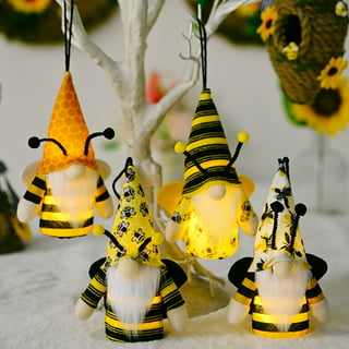 Hodao Bumble Bee Spring Gnome Decorations Honey Gnomes Ornaments World Day  Gifts Fall Thanksgiving Figurines for Garden Decor Birthday Party