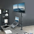 thumbnail image 3 of VIVO Dual 13" to 27" Monitor Mount with Laptop Holder, Tall Adjustable Stand, 3 of 9