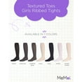 thumbnail image 2 of MeMoi Textured Toes Ribbed Tights - Girls - Female, 4-6, White, 2 of 12