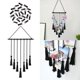 thumbnail image 3 of Tapiz de macramé chic hecho a mano estilo boho con borlas, ideal para decorar la pared. Negro, 3 of 9