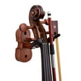 thumbnail image 2 of Mahogany Wood Violin Hanger Hook with Bow Holder for Home & Studio Wall Mount Use, 2 of 3