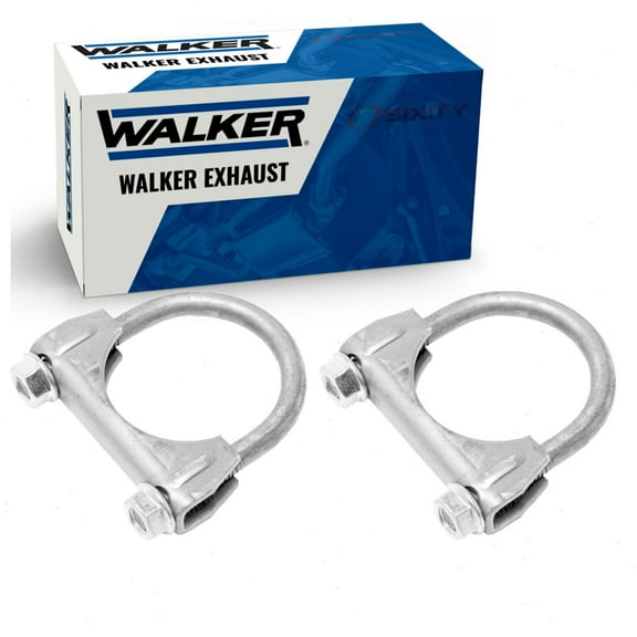 2 pc Walker Extension Pipe To Muffler Exhaust Clamps compatible with Chevrolet Silverado 3500 HD 6.0L V8 2007-2010