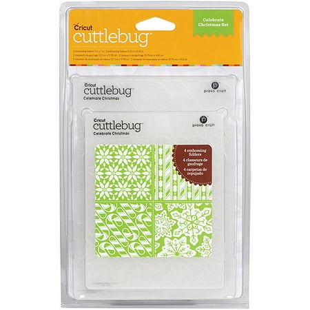 Provo Craft Cuttlebug Embossing Folders, Celebrate Christmas Set