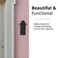 thumbnail image 2 of NACH Crested House Address Sign, Outdoor Address Plaque, Cast Iron House Number Sign, Large Crest, 2 Numbers, Iron, 12 x 8 x 1", KA-LARGECREST-2, 2 of 5