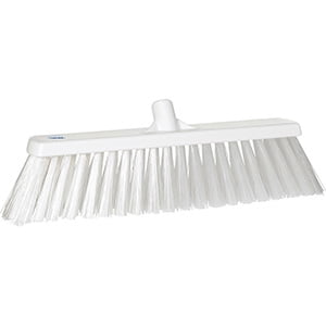 Vikan 20" Push Broom- Extra Stiff - White (3 Units)