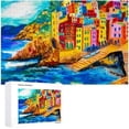 thumbnail image 4 of Dreamtimes Jigsaw Puzzles Artwork Gift for Adults Teens Pastel Painting Riomaggiore Italy Wooden Puzzle Games, 500 Pieces, 4 of 6