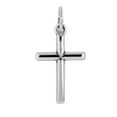 thumbnail image 2 of JewelStop 925 Sterling Silver Finish Polished Tube Cross Pendant -25 mm X 15 mm, 2 of 5