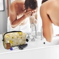 thumbnail image 5 of Goofa Cute Bee Gnomes Printed Toiletry Bag with Handle,Large Capacity Travel Makeup Cosmetic Bag for Women, Carry on Airport Airline Compliant Bag, 5 of 9