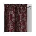 thumbnail image 3 of VCNY Home Carmen 2-Piece Burgundy Floral Rod Pocket Light-Filtering Curtain Panel Set, 38" x 84", 3 of 5