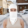 thumbnail image 2 of Unique Bargains 1 Pc Ice Silk Solid Color Balaclava Face Mask White, 2 of 5