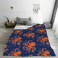 thumbnail image 5 of Honeii Octopus Print Fleece Blanket - Throw Blanket for Bed, Sofa, Couch, Camping, and Travel , Microplush Ultra Soft Warm Blanket-40"x30", 5 of 7