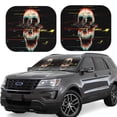 thumbnail image 1 of Balery Glitch Screaming Skull Parasol para parabrisas de coche de 2 piezas | Parasol plegable para parabrisas delantero de coche para la mayoría de sedanes-Medium, 1 of 6
