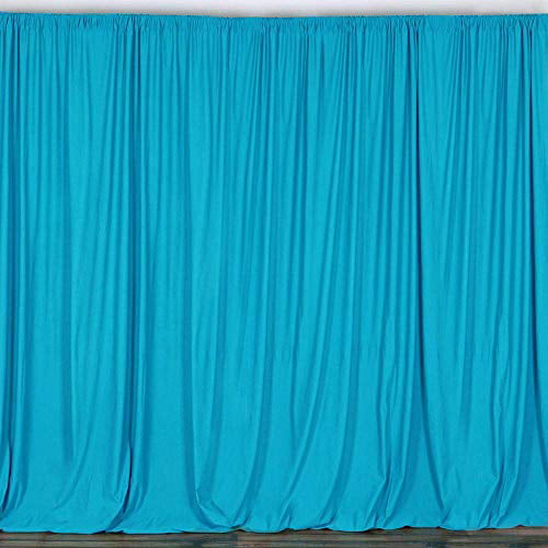 TURQUOISE 10 x 10 ft Polyester BACKDROP CURTAINS Drapes Panels Home Decorations 
