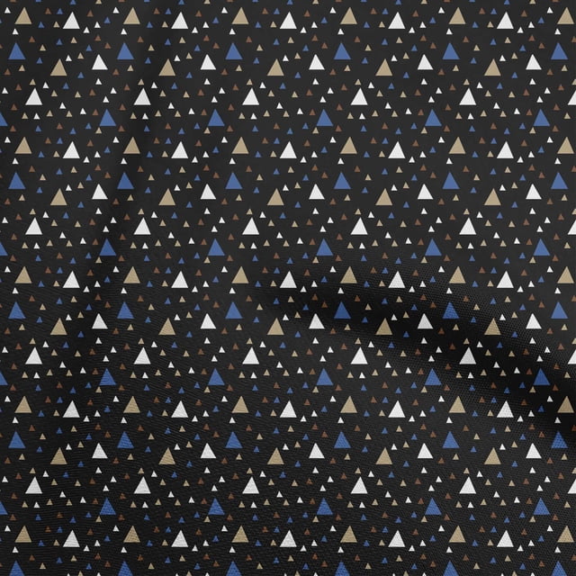 oneOone Cotton Flex Black Fabric Geometric Sewing Craft Projects Fabric Prints By Yard 40 Inch Wide