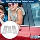 thumbnail image 2 of Moldura de ventana del pilar de la puerta Unique Bargains para Lincoln MKX 2016-2018, pegatina anti rasguños para postes de puerta exterior, 6 piezas tono plateado, 2 of 7