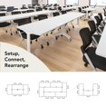 thumbnail image 4 of Synergy 72-inch Rectangle Modular Conference Table in White - Engineered Wood, 4 of 8