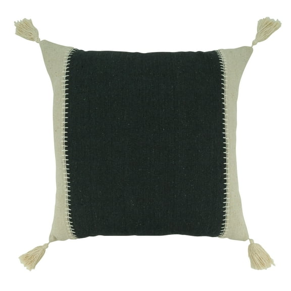 Saro Lifestyle Whipstitch Banded Throw Pillow Cover
