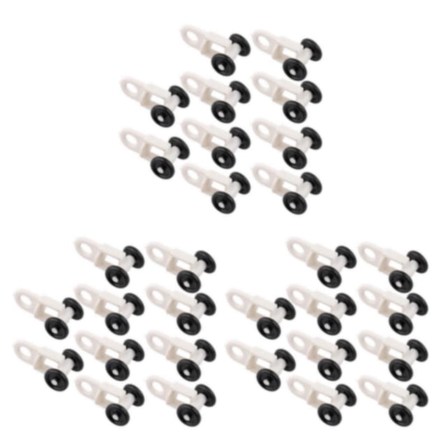 relayinert Rail de Rideau Robuste 10 Pcs Rail Coulissant Robuste Crochet de Transport Roulant Support de Plafond Solide et Durable Blanc Noir Style 5 3Ensemble