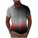 thumbnail image 2 of Ceisia Men's Summer Casual Red-White-Black Gradient Polka Dot Stripe Mesh Short Sleeve Lapel Shirt Multicolor S Gifts, 2 of 7