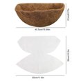 YTBW 2Pack 16 Inch Thick Coco Coir Liner Half Round Coconut Fiber Plant