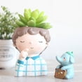 thumbnail image 1 of Juvenile Model Succulent Planter Pot Resin Creative Handicraft Kawaii Shape Desktop Decoration Flower Pots A3, 1 of 11