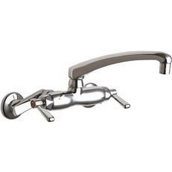 Chicago Wall Mount Faucet 2-Handle Lead Free Chrome