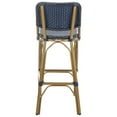 thumbnail image 6 of Bowery Hill Contemporary 30" Wicker Bar Stool in Navy and Gold, 6 of 9