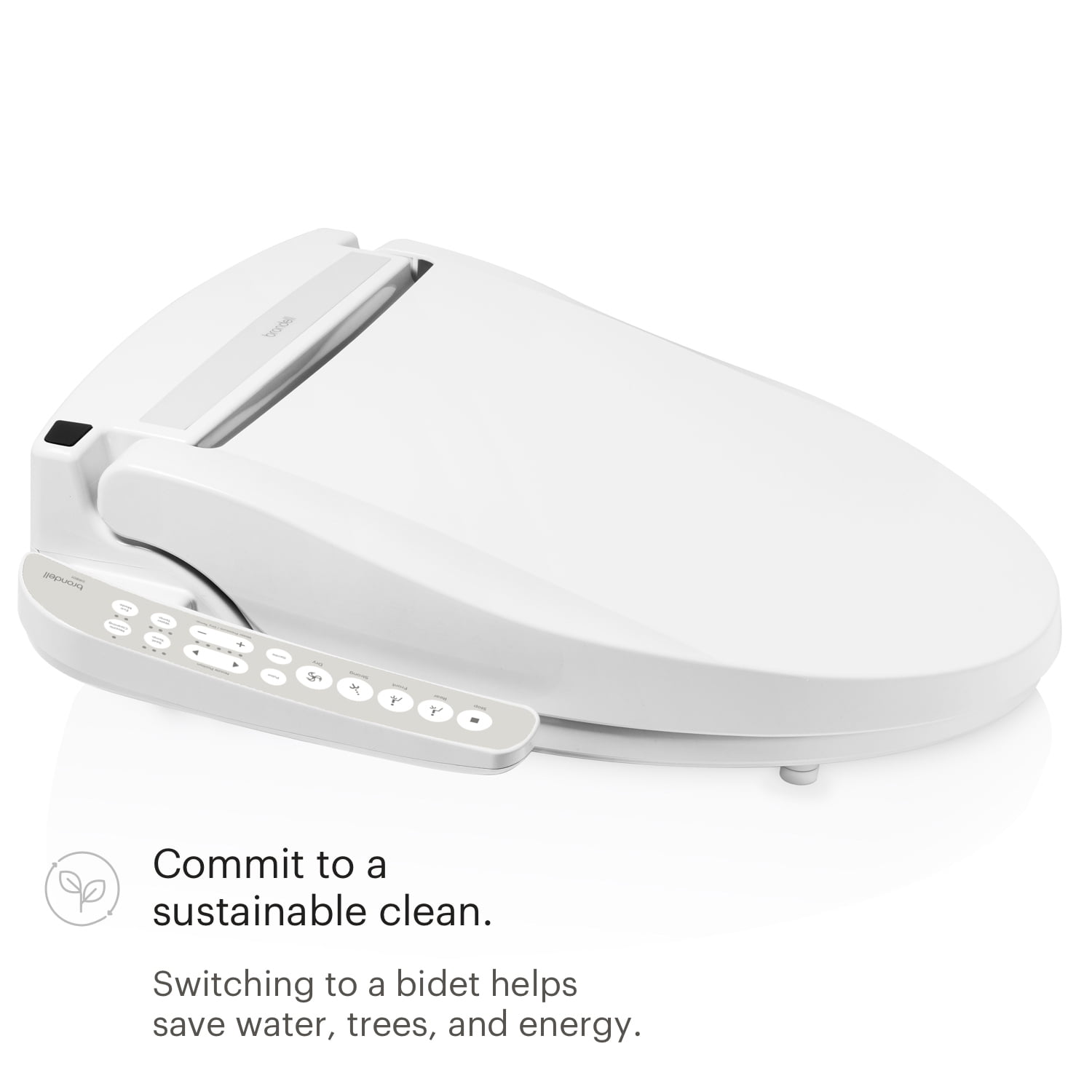Brondell Swash Select DR801 Sidearm Bidet Seat with Warm Air Dryer and Deodorizer, Elongated White