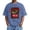 Blue, variant on Men’s Oversized Graphic T-Shirt, Vintage Washed Cotton Tee, Short Sleeve Loose Fit Casual Top