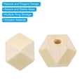 thumbnail image 4 of Uxcell 16mm Perlas de Madera Natural, Paquete de 100 Perlas de Madera sin Terminar, Perlas Sueltas Geométricas Hexagonales, Perlas Espaciadoras, 4 of 5