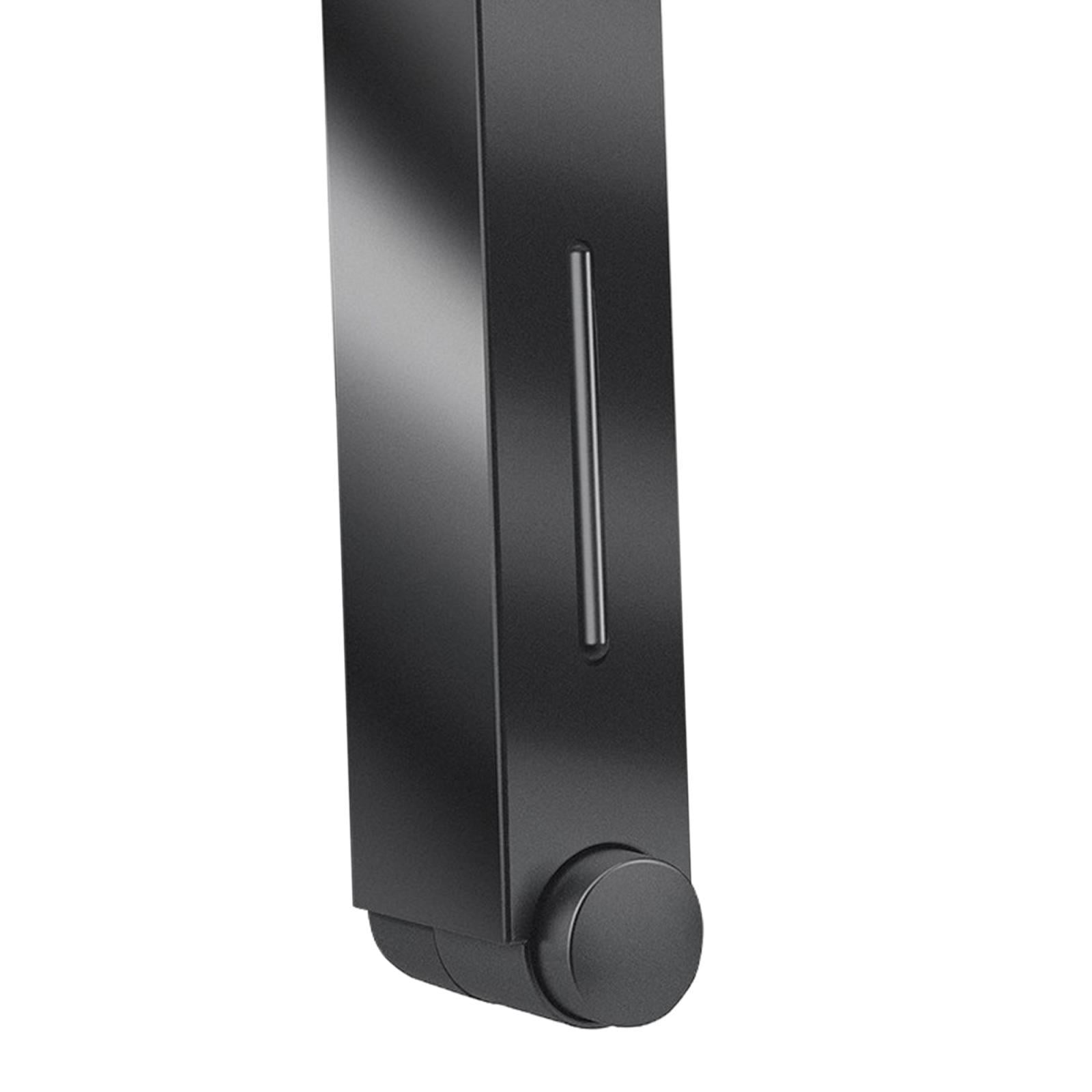 420ml Soap Dispenser Wall Mount Liquid Bathroom Hand Shower , Easy Refillable , Single Black 420ml, 5x8x28cm