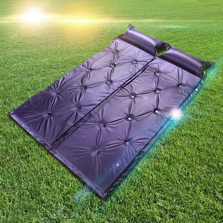 2Pcs Blue Self Inflating Air Mattress Outdoor Camping Accessories Buit-in Pillow Sleeping Pad Bed Camping Hiking Picnic Outing Napping Beach Air Beds Sleeping (Best Self Inflating Mattress)