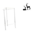 thumbnail image 6 of CarpNettore Minimalist Clear Acrylic Side Table Nightstand with Black Deer Resin Reindeer Figurine Modern Bedside Cabinet End Table Animal Sculpture for Living Room Home Office Bedroom Study, 6 of 8