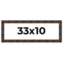 33x10 Frame Brown Burl Real Wood Picture Frame Width 1.625 Inches | Interior Frame Depth 0.5 Inches