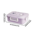 thumbnail image 2 of sruoe Bento Box, Lunch Boxes for Adults, bento box lunch, Portable Leakproof Heated Bento Container, Microwave Safe Heated Lunch Boxes for Storage Home Office Work Study, Plastic, 2 of 5