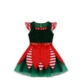 thumbnail image 6 of Aislor Girls Christmas Elf Dress Festival Holiday Birthday Party Green 12, 6 of 7
