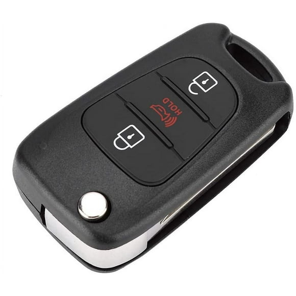 LAICAIW Key Fob Case, 3 Button Car Remote Flip Key Fob Case Protective Cover Shell Fit for KIA Soul 2012 2013