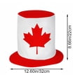 thumbnail image 3 of Jiibva Canada Flag Pattern Top Hat Sports Party Hat Independence Day Headwear for Festival Carnival Halloween Fancy Dress Accessory, 3 of 7