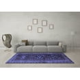 thumbnail image 3 of Ahgly Company Indoor Square Persian Blue Traditional Area Rugs, 4' Square, 3 of 4