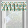 thumbnail image 2 of Ambesonne Tropical Valance Pack of 2, Colorful Monstera Leaves, 54"X12", White and Multicolor, 2 of 5