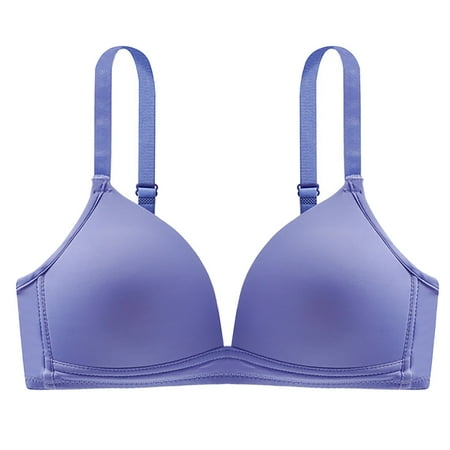 

LAIVNEI Bras for Women Everyday Bras Ladies Traceless Comfortable No Steel Ring Thin Style Breathable Gathering Bra Woman Underwear Blue 4XL
