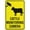 Warning Sign 4, variant on Cattle Guard Ahead Sign, 8"x12" Aluminum Tin Wall Decor, Farm-Themed Sign for Home Kitchen, Livestock Guard Alert Sign